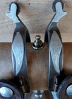 Vintage Silver Double Mounted Horse Spurs By John Murphy With Leather Straps