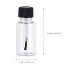 4 Pcs 20ml Empty Refillable Nail Polish Bottles Transparent Glass Nail Varnish 