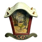 Wooden Vintage Doll Cradle Hand Carved Hand Painted Exquisite Details-rare Find 