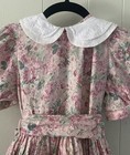 Vtg Laura Ashley Mother   Child Pink Floral Dress Size 8 Years 100  Cotton  read