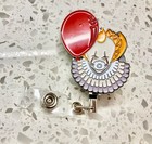 Pennywise The Clown W Face Mask Id Holder Metal Retractable Reel From Movie It
