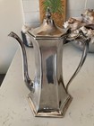 Mid-century Modern 4-piece Hexagon Silver Plated Coffee Tea Cocoa Set With Tray
