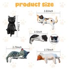 Hongliang 5 Pcs Mini Cat Figurines Car Decor Dashboard Small  Colorful