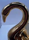 Vintage Mid Century Modern Swan Ceramic Gold White Bowl Trinket Dish Figurine 8 
