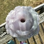 5 5lb Natural Gemstone Crystal Fluorite Hand Carved Flower Pinkish Purple Teal