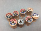 Vintage Coats   Clark Lot 8 Wooden Wood Sewing Thread Spool 1 1 4  X 7 8  Empty