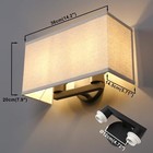 Linen Boho Wall Sconce Stairwell Fixture Light 2light Indoor Hardwired Vanity Du