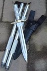 Custom Handmade Carbon Steel Blade Leaf Spear Sword - Hunting Spear Camping