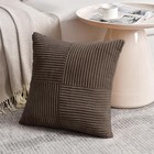  2 Packs Decorative Throw Pillow Covers 18x18 18  X 18   pack Of 2  Dark Brown