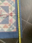 Vintage Quilt Block Pillow Square Cotton Country Blue Floral 20    X 20    Panel