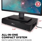 2 1 Usb Powered Speaker Monitor Stand - Sonaverse Bse Sound Base 3  Desk Riser