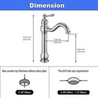 Brushed Nickel Waterfall Bathroom Vessel Sink Faucet Mixer Tap With Pop-up Drain
