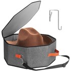 Kushon Hat Storage Box For Women   Men  Hardboard Support Cowboy Hat Boxes Grey