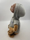 Vintage 1990s Applause E t  Plush Doll 11 5  Gray Hoodie Molded Face 60378