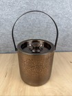 Copper brass Ice Bucket Floral Design Great Condition