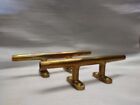 Large 15  Polished Bronze Boat Cleats - Lot Of 2 - Ship Yacht Mooring Docking