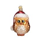 Old World Christmas Santa Owl Bird Glass Ornament Decoration 16098 Free Box New