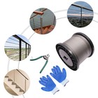 1100ft 1 8  T316 Stainless Steel Wire Rope Aircraft Cable Deck Railing 7x7strand