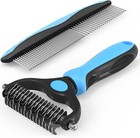 Pet Grooming Deshedding Brush   Metal Comb Set For Dogs Cats Long Matted Fur
