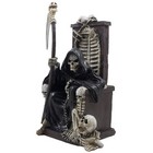 Decorative Spooky Grim Reaper Sitting On Bone Throne Of Skeletons And Skulls    