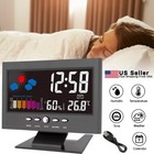 Led Digital Alarm Clock Snooze Calendar Thermometer Hygrometer Weather Display