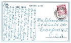 T s s  New York Greek Line Ship Boat Postcard E1