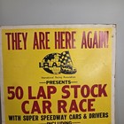 Vintage Poster 1980s International Racing Stock Car Race Illiana Motor Speedway
