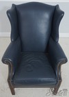 71415  Hancock And Moore Chippendale Style Leather Wingback Chair