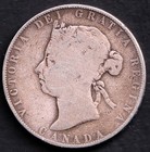 Canada 1898 50 Fifty Cent Half Dollar Queen Victoria  925 Silveer G-vg