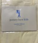 New Pottery Barn Kids Chambray Percale Twin Bedskirt Yellow 100  Cotton 200 Tc