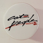 Vintage 1981 Cat People Movie Pinback Button Bowie  Scarce White Version  Kinski
