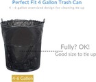 Garbage Bags 4 - 6 Gallon Black Biodegradable Strong Trash Bag Bathroom Kitchen