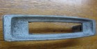 National Lock Nat l 1971 Drawer Pull Handle W  Cutout 3  Centers Pewter Vtg Mcm