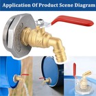 2  Drum Faucet For 55 Gallon Drum 3 4 Inch Brass Rain Barrel Spigot With Epdm