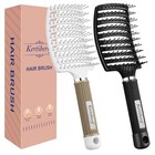 2 Pack Curved Vented Detangling Brush For Wet And Dry Hair  Paddle Styling Hair