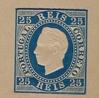 Portugal 1879-80 Cover With 25r Dark Blue Postage Mint  Hg  b1c