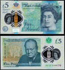 2015 Great Britain Uk England 5 Pounds P-394 Qeii New Unc Banknotes
