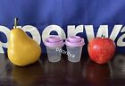Tupperware Mini Tupper Salt   Pepper 2oz Shakers Midgets Set Of 2 Pink Seal New
