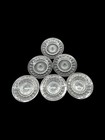 Vintage Heisey Narrow Flute Clear Coasters - Set Of 6