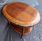 Antique Vintage Old Mahogany Wood Wooden 2 Tier Coffee End Accent Side Table
