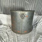 Vintage Gray Galvanized Minnow Bucket With Faded Red Stenciling    old Pal     8x9   