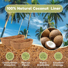 2 Pcs 24 Inch Trough Coco Liner For Window Box  100  Natural Half Moon Coconut C