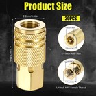 20 Pack 1 4-inch Brass Female Industrial Coupler  1 4 Inch Air Hose Fittings    