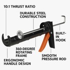 Professional Caulking Gun  101 Thrust Ratio  Caulking Gun No Drip  Hand Tool   