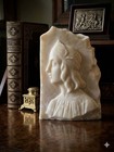 Antique Italian Grand Tour Alabaster Relief Sculpture Renaissance Fragment 17lbs
