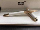New Montblanc Meisterstuck M164 White-gold Coated Rollerball Pen-a Vip Gift