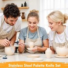 27 Pcs Palette Knife Set Stainless Steel Painting Knife Set Wood Handle Palet   