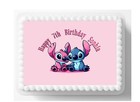 Stitch Custom Edible Cake Topper For Birthday 