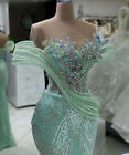 Luxury Beaded Mermaid Prom Dresses Sequined Lace Birthday Evening Party Gowns