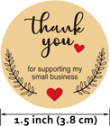 Thank You For Supporting My Small Business Stickers 1 5 Inch 2 Rolls Total 1000 